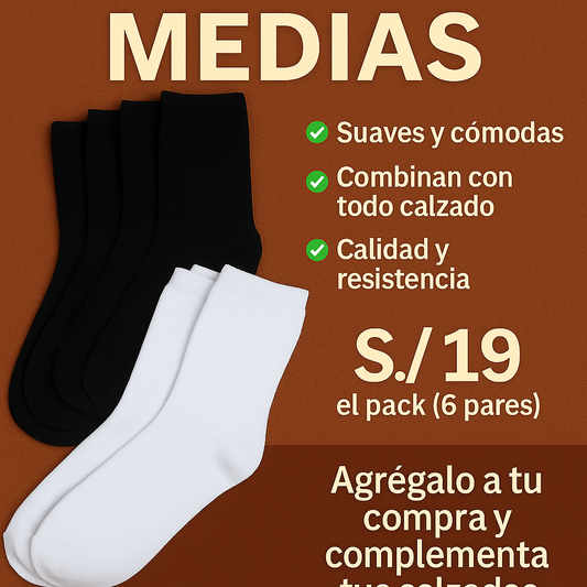 PACK DE 6 MEDIAS